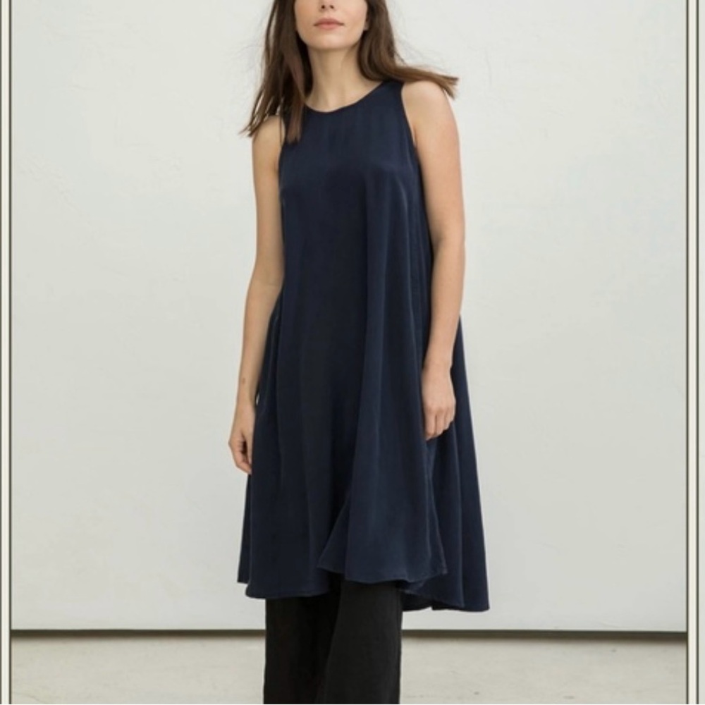 Elizabeth Suzann Harlow dress navy silk